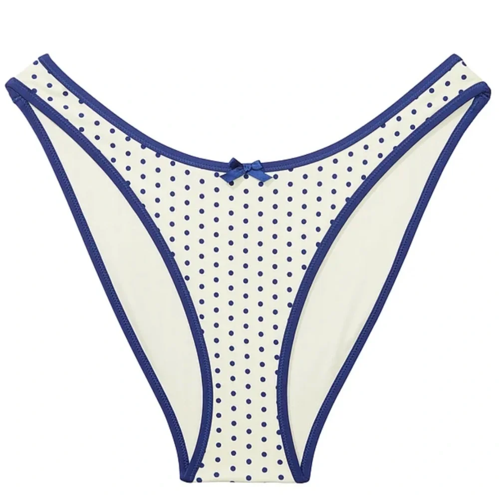 NWT Frankie’s Bikinis XL Golden Hour Bikini Bottom Polka Dot Bow High-leg